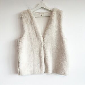 Soft Joie Casia Faux Fur Vest Women's Size Medium Cream